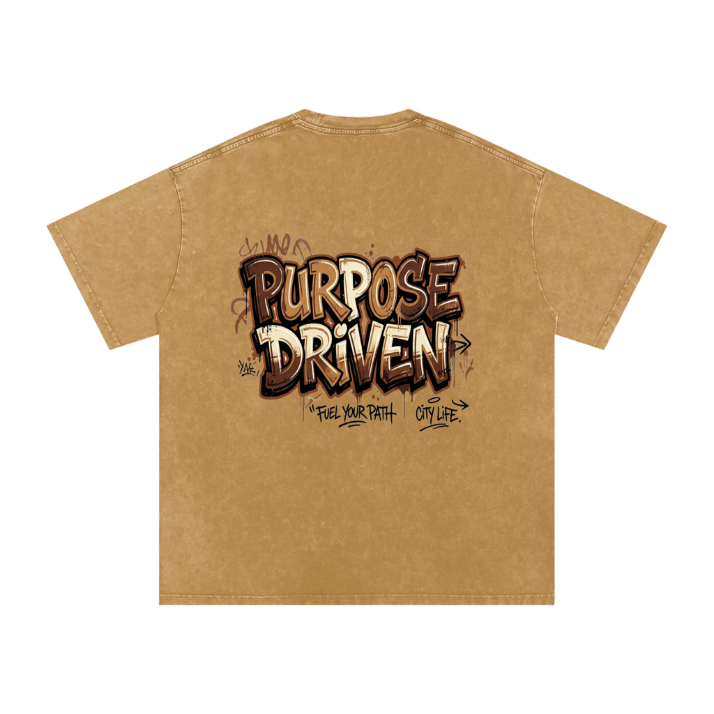 Snow Washed Oversized Cotton T-Shirt